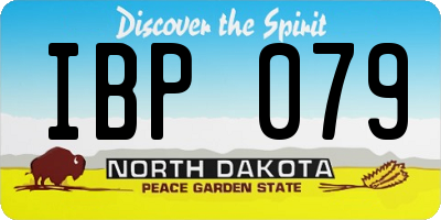 ND license plate IBP079