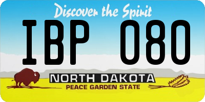 ND license plate IBP080