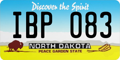 ND license plate IBP083