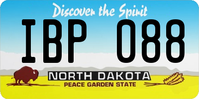 ND license plate IBP088