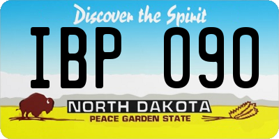 ND license plate IBP090