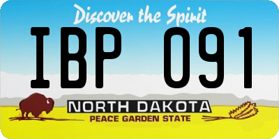 ND license plate IBP091