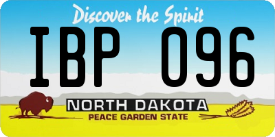 ND license plate IBP096