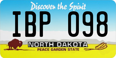 ND license plate IBP098