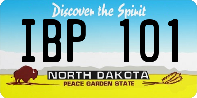 ND license plate IBP101