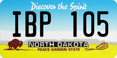 ND license plate IBP105