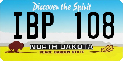 ND license plate IBP108