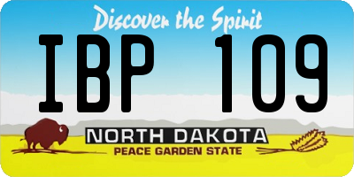 ND license plate IBP109