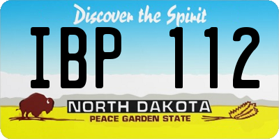ND license plate IBP112