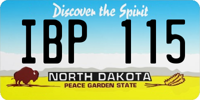 ND license plate IBP115