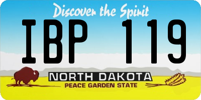 ND license plate IBP119