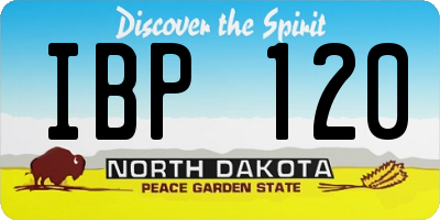 ND license plate IBP120