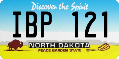 ND license plate IBP121