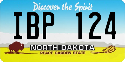 ND license plate IBP124