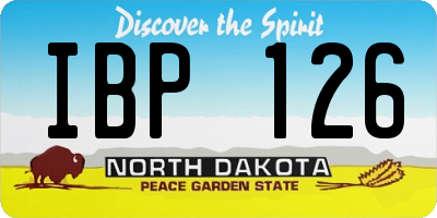 ND license plate IBP126