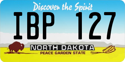 ND license plate IBP127