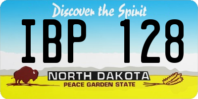 ND license plate IBP128