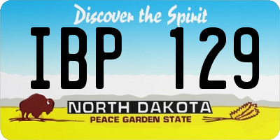 ND license plate IBP129