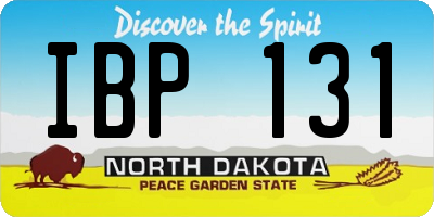 ND license plate IBP131