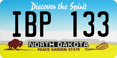 ND license plate IBP133