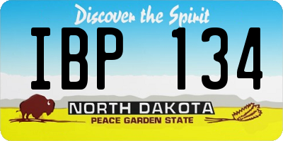 ND license plate IBP134