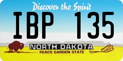 ND license plate IBP135
