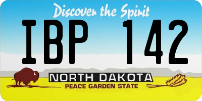 ND license plate IBP142