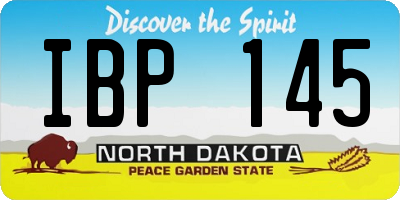 ND license plate IBP145