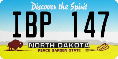 ND license plate IBP147