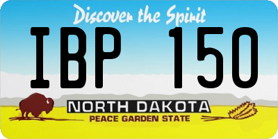 ND license plate IBP150