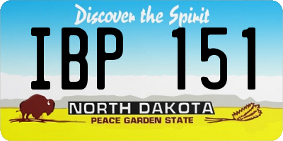ND license plate IBP151