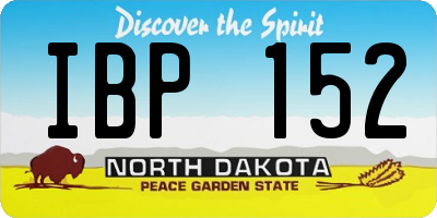 ND license plate IBP152