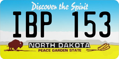 ND license plate IBP153