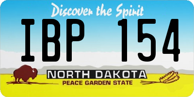 ND license plate IBP154