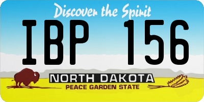 ND license plate IBP156