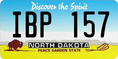ND license plate IBP157
