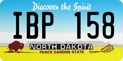 ND license plate IBP158