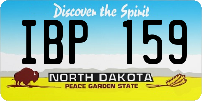 ND license plate IBP159