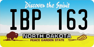 ND license plate IBP163