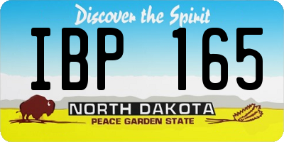 ND license plate IBP165