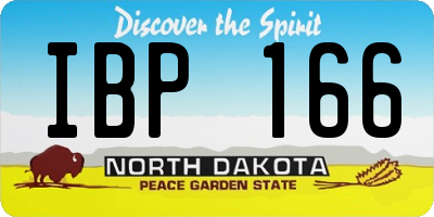 ND license plate IBP166