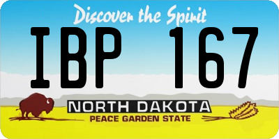 ND license plate IBP167