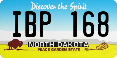 ND license plate IBP168
