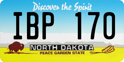 ND license plate IBP170