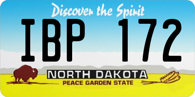 ND license plate IBP172