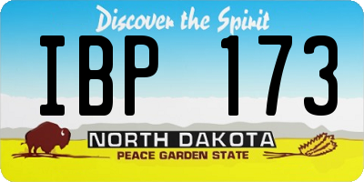 ND license plate IBP173