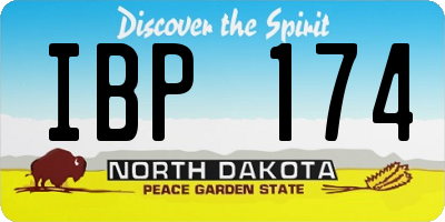 ND license plate IBP174