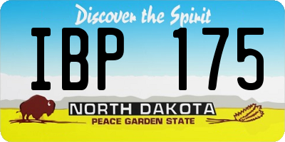 ND license plate IBP175