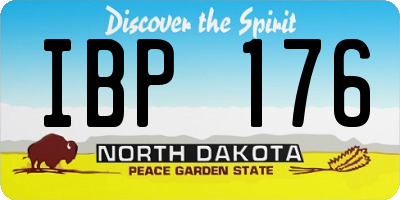 ND license plate IBP176