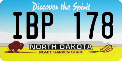 ND license plate IBP178